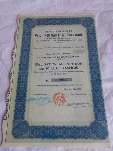 Certificato azioni vintage - certificato,